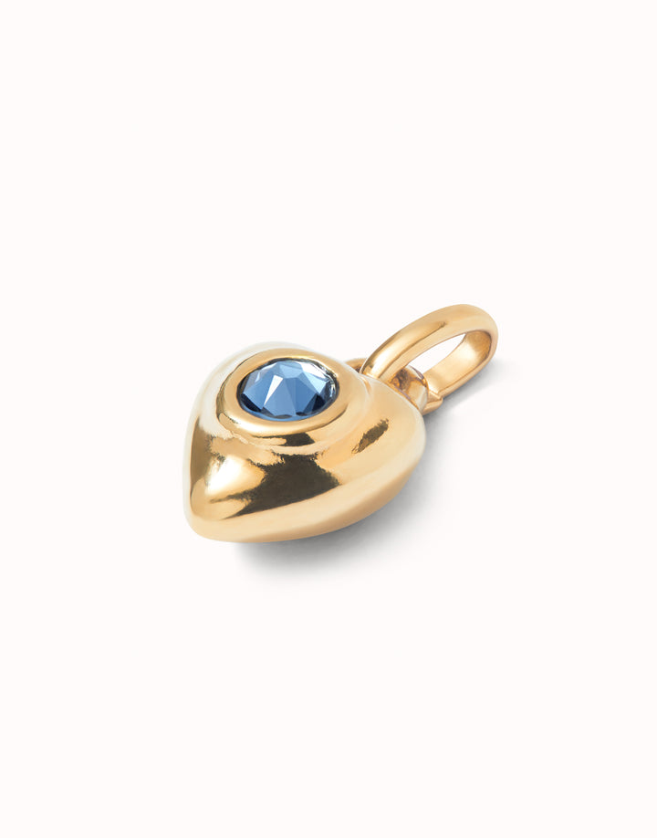 18k Gold Plated Hazte Blue Heart Charm CHA0214AZUORO0U