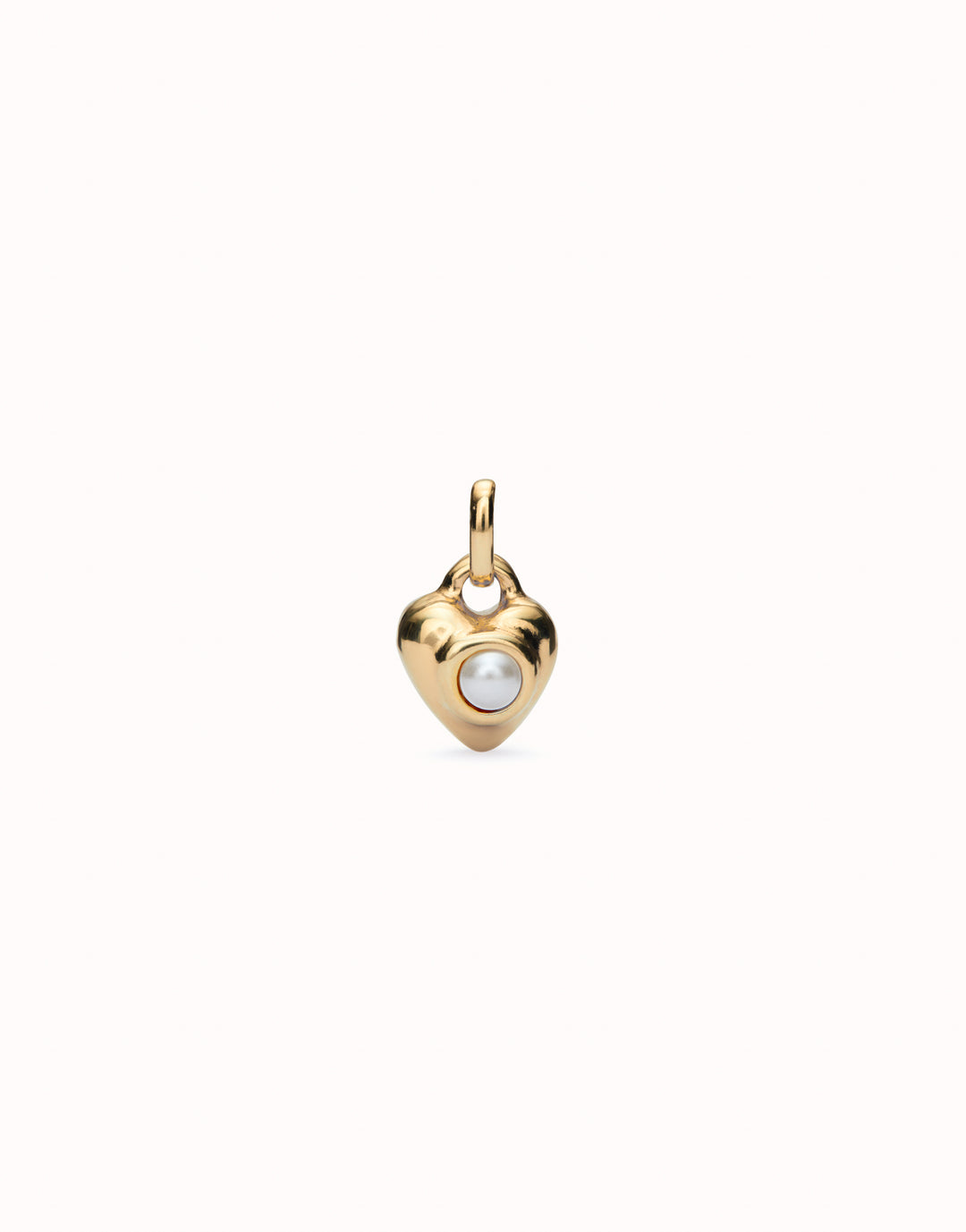 18k Gold Plated Hazte White Heart Charm CHA0214BLCORO0U