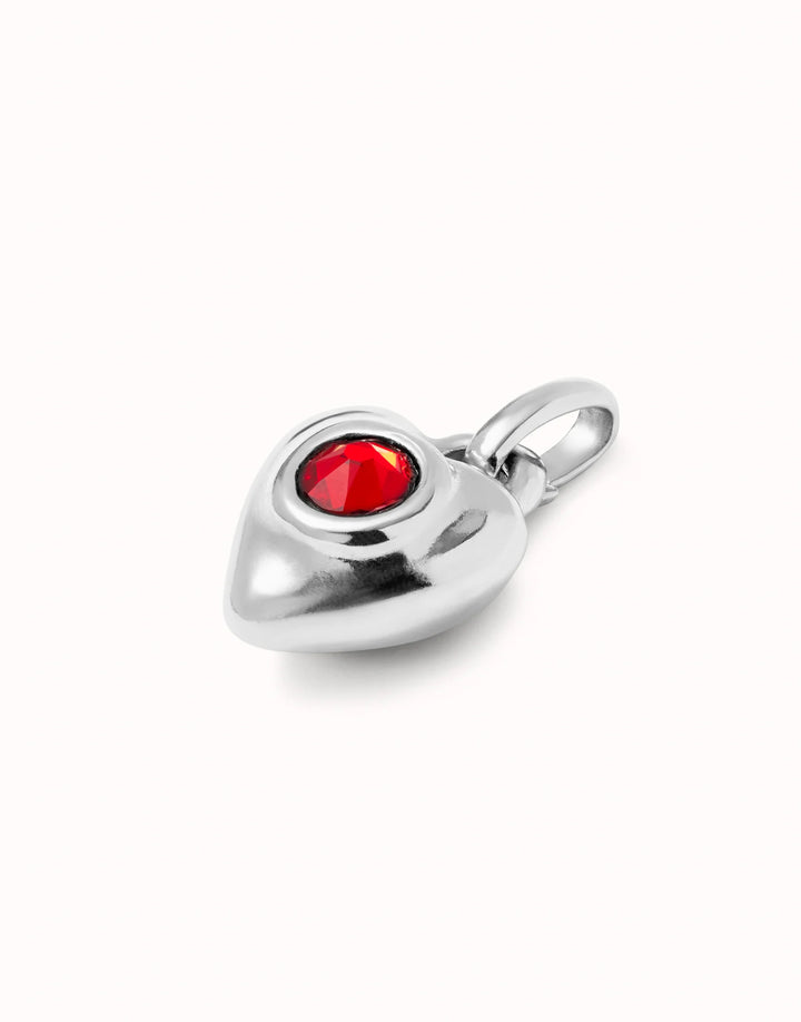 Sterling Silver Plated Hazte Red Heart Charm CHA0214ROJMTL0U