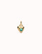 18k Gold Plated Hazte Green Heart Charm CHA0214VRDORO0U