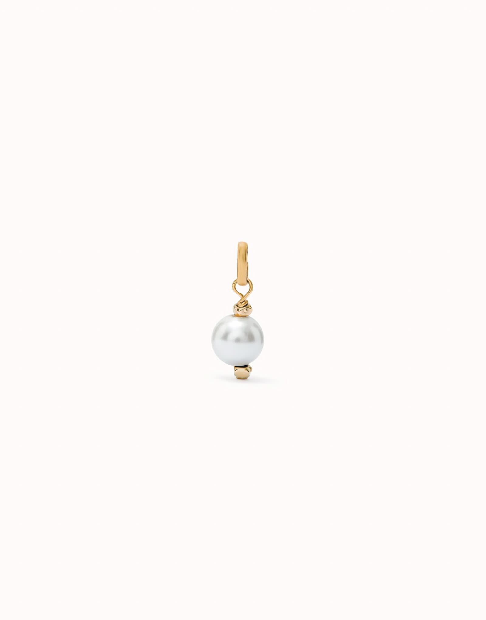 18k Gold Plated Hazte White Pearl Charm CHA0266ORO0000U