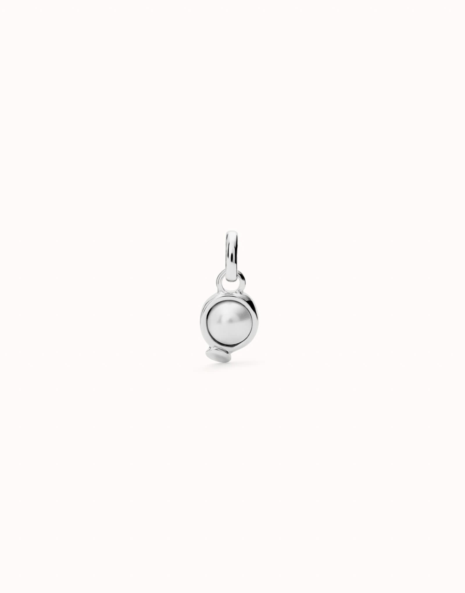 Sterling Silver Plated Hazte White Pearl Charm CHA0267BLCMTL0U
