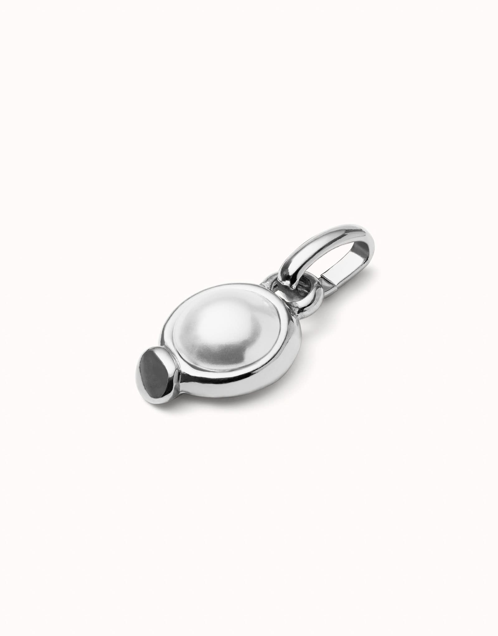 Sterling Silver Plated Hazte White Pearl Charm CHA0267BLCMTL0U