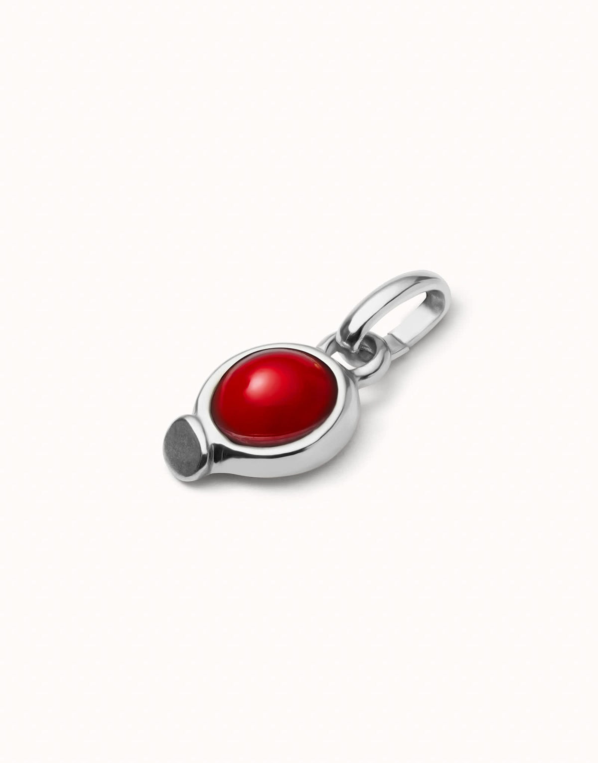 Sterling Silver Plated Hazte Red Stone Charm CHA0267ROJMTL0U