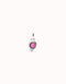 Sterling Silver Plated Hazte Pink Stone Charm CHA0267RSAMTL0U