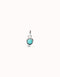 Sterling Silver Plated Hazte Turquoise Stone Charm CHA0267TQSMTL0U