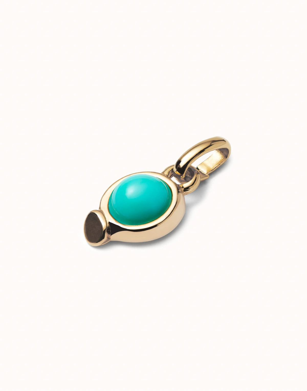 18k Gold Plated Hazte Turquoise Stone Charm CHA0267TQSORO0U