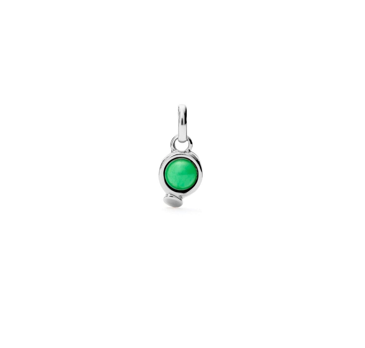 Sterling Silver Plated Hazte Green Stone Charm CHA0267VRDMTL0U