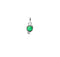 Sterling Silver Plated Hazte Green Stone Charm CHA0267VRDMTL0U