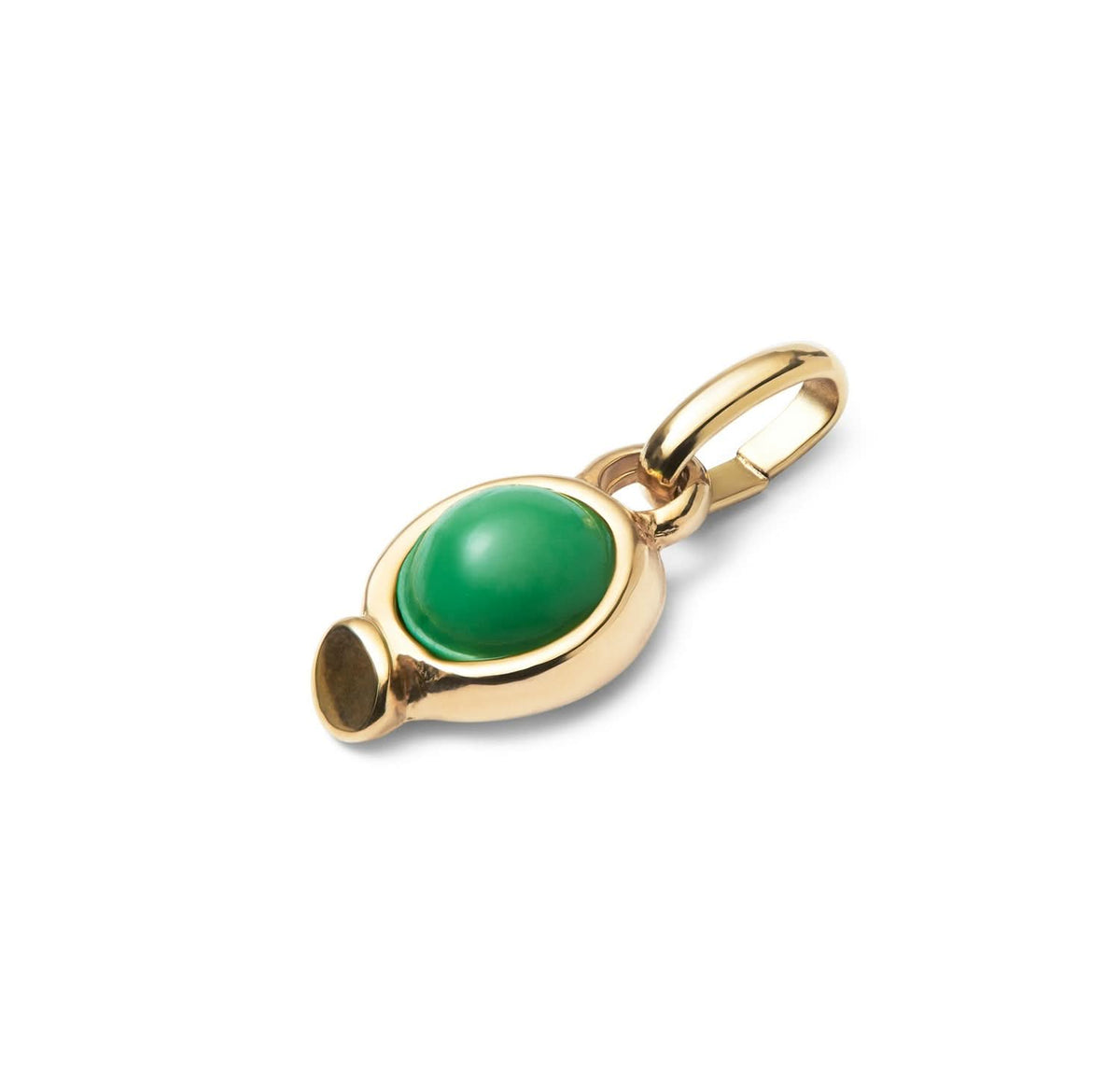 18k Gold Plated Hazte Green Stone Charm CHA0267VRDORO0U