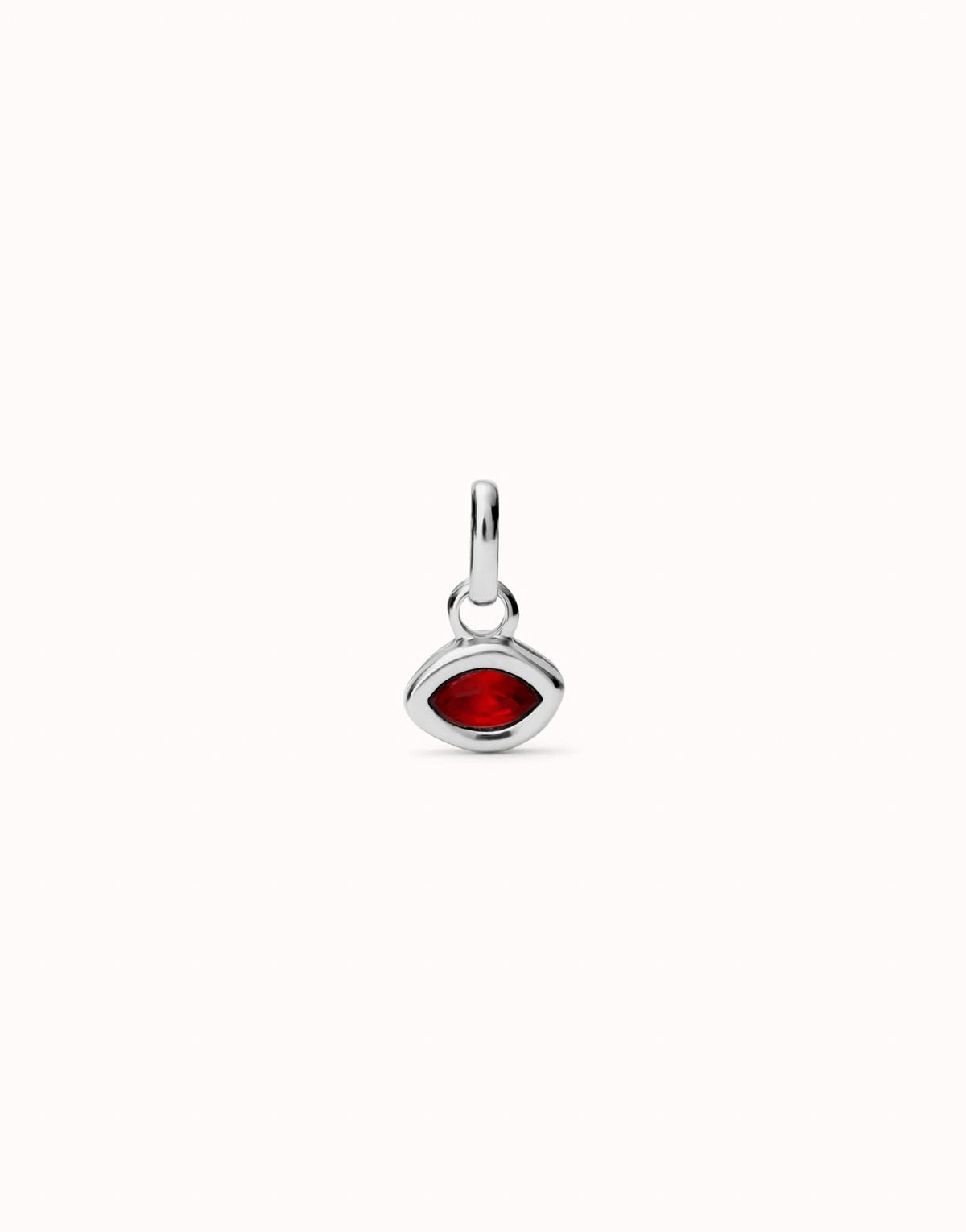 Sterling Silver Plated Hazte Red Crystal Charm CHA0270ROJMTL0U