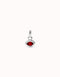 Sterling Silver Plated Hazte Red Crystal Charm CHA0270ROJMTL0U