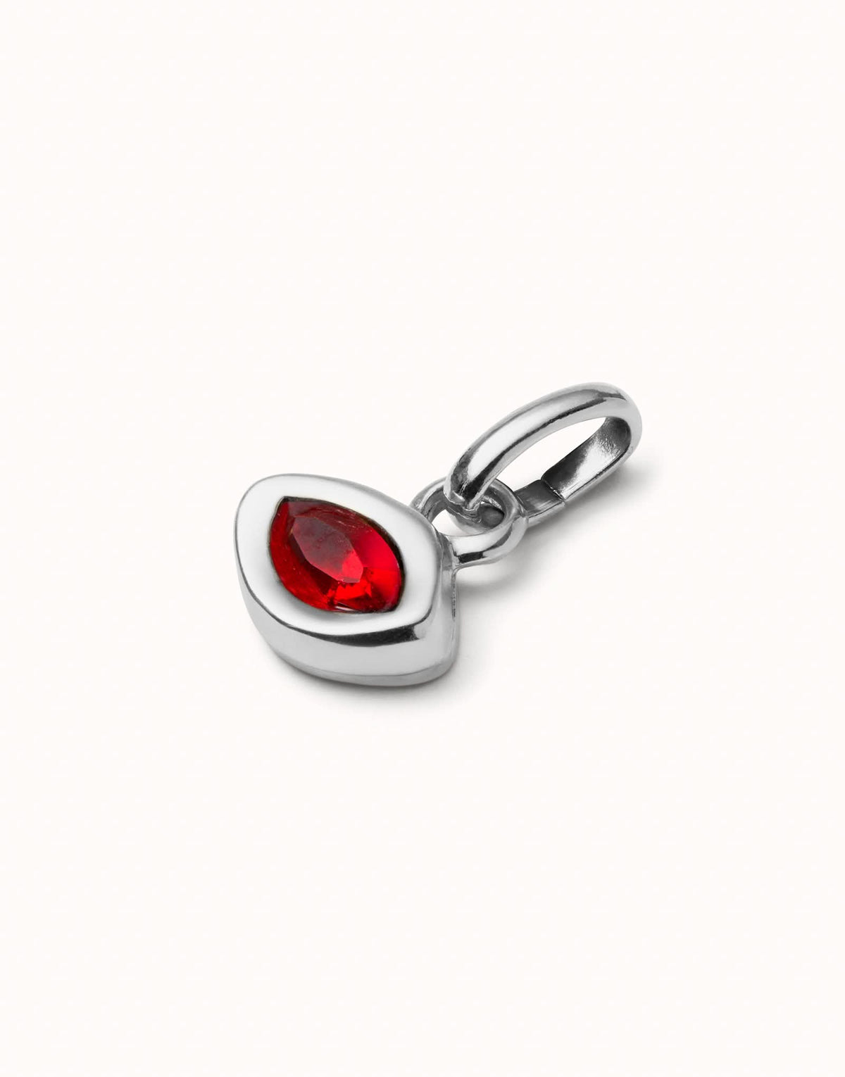 Sterling Silver Plated Hazte Red Crystal Charm CHA0270ROJMTL0U