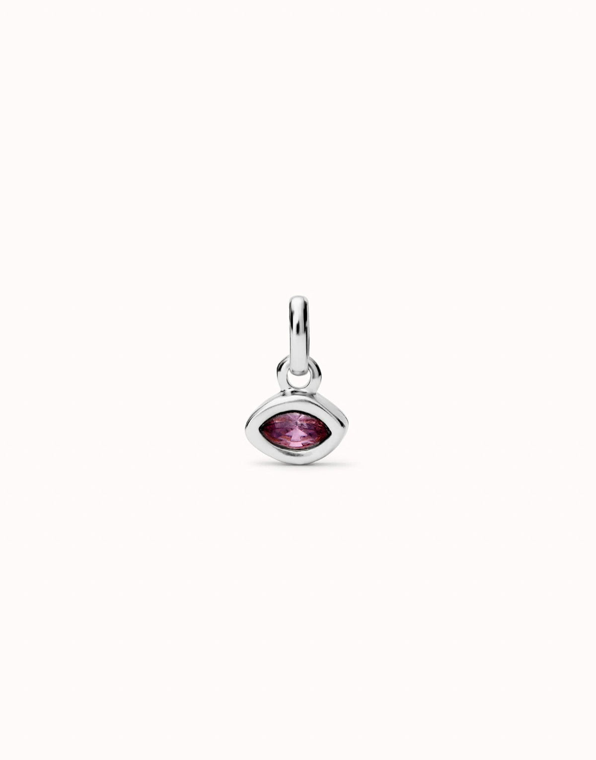 Sterling Silver Plated Hazte Pink Chrystal Charm CHA0270RSAMTL0U