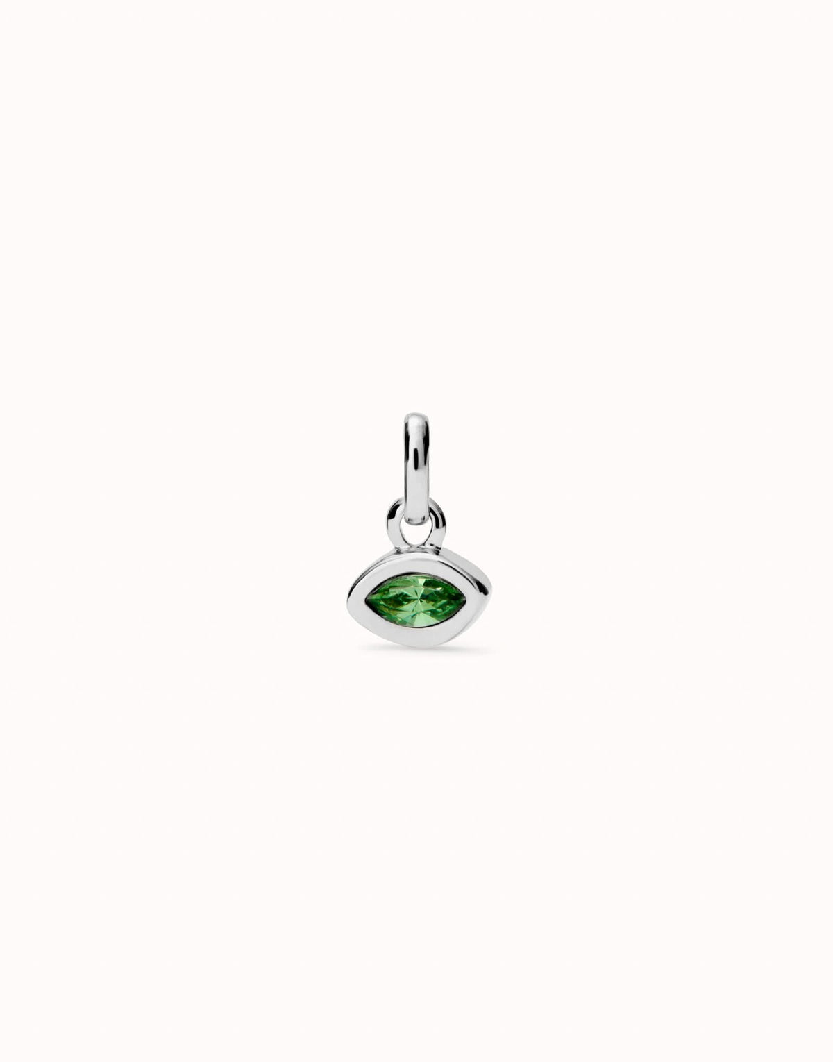 Sterling Silver Plated Hazte Green Crystal Charm CHA0270VRDMTL0U