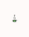 Sterling Silver Plated Hazte Green Crystal Charm CHA0270VRDMTL0U