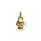 Metal Alloy Sterling 18K Plated Skull Charm CHA0299ORO000