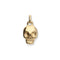 Metal Alloy Sterling 18K Plated Skull Charm CHA0300ORO000