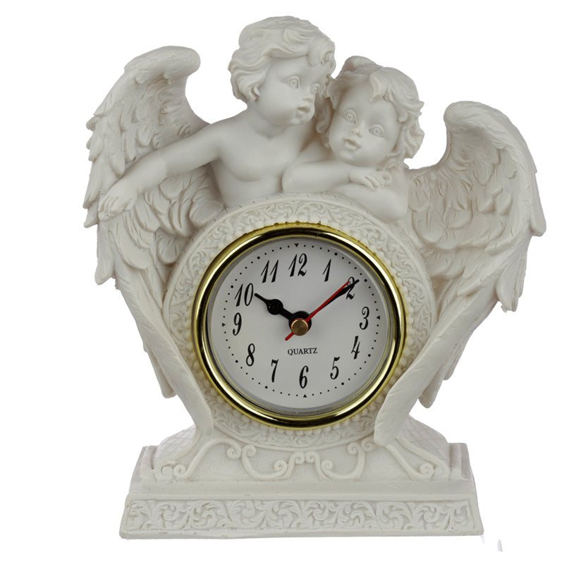 Peace of Heaven Endless Love Cherub Mantle Clock CHE144