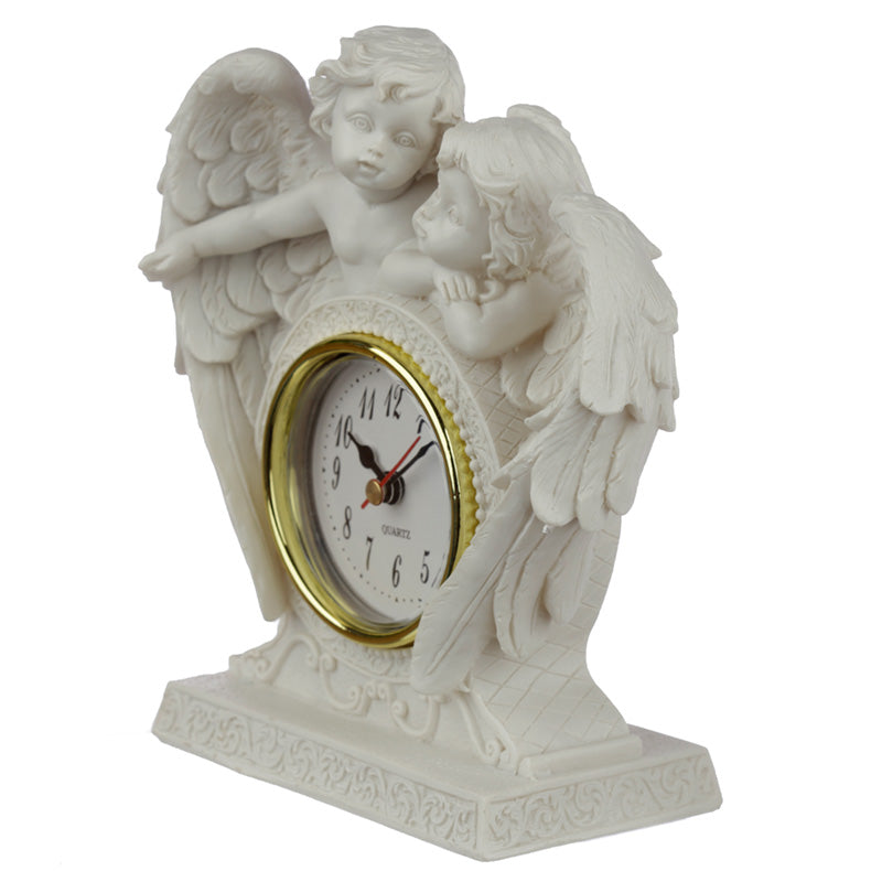 Peace of Heaven Endless Love Cherub Mantle Clock CHE144