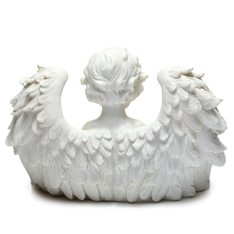 White Cherub 3 Tea Light Candle Holder CHE55