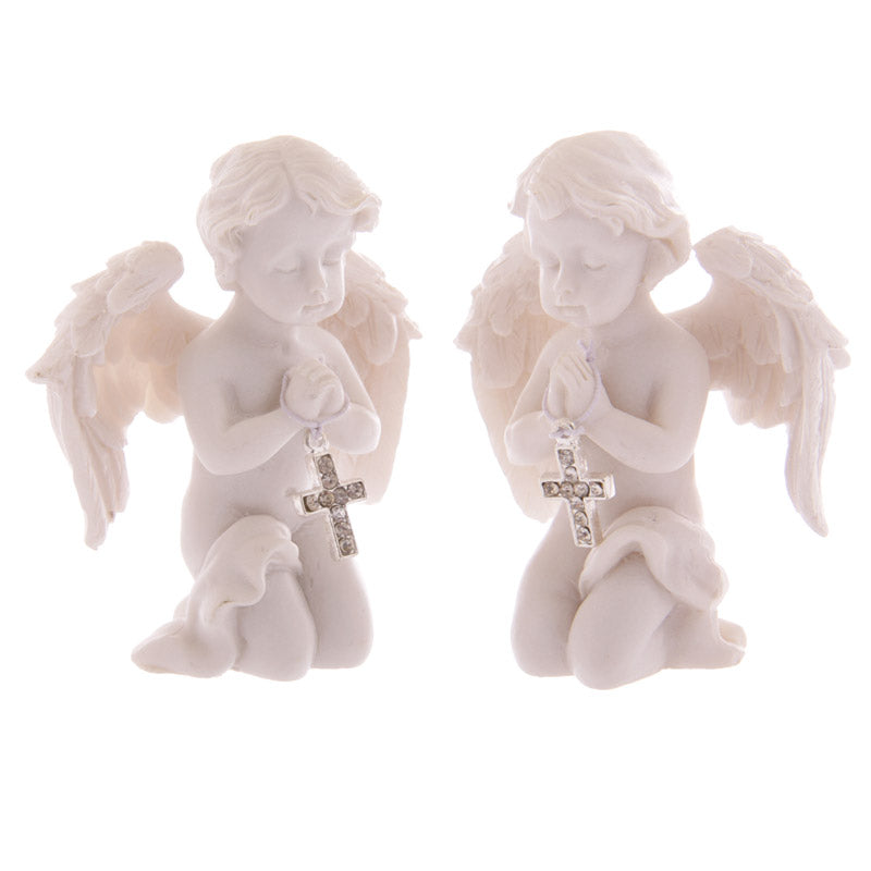 Cherub Praying with Bejewelled Cross CHE72