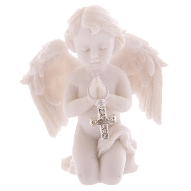 Cherub Praying with Bejewelled Cross CHE72