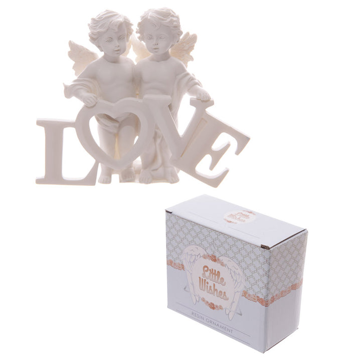 Cherubs Pair Holding LOVE Letters CHE82