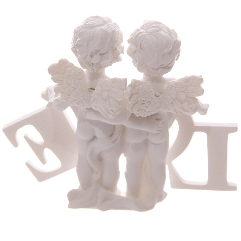 Cherubs Pair Holding LOVE Letters CHE82