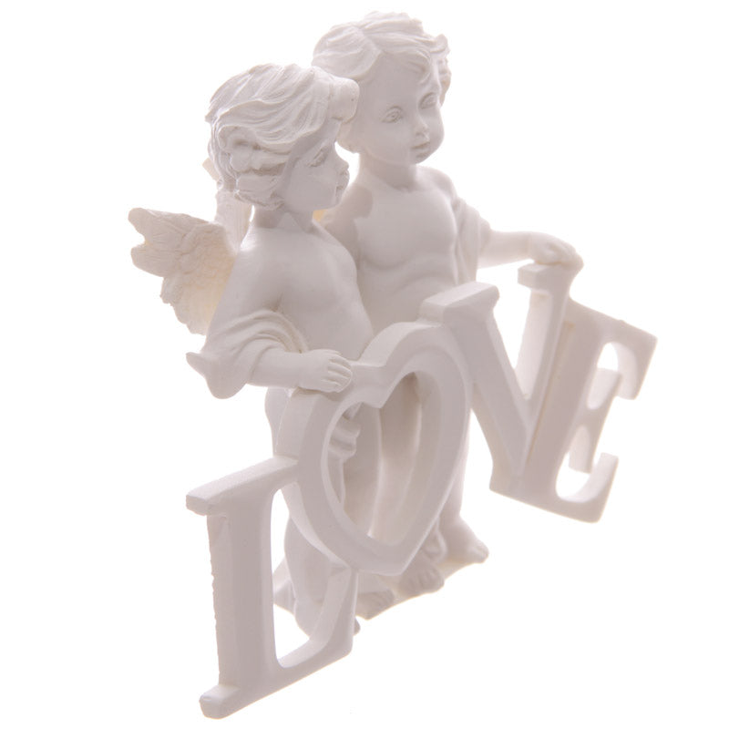 Cherubs Pair Holding LOVE Letters CHE82