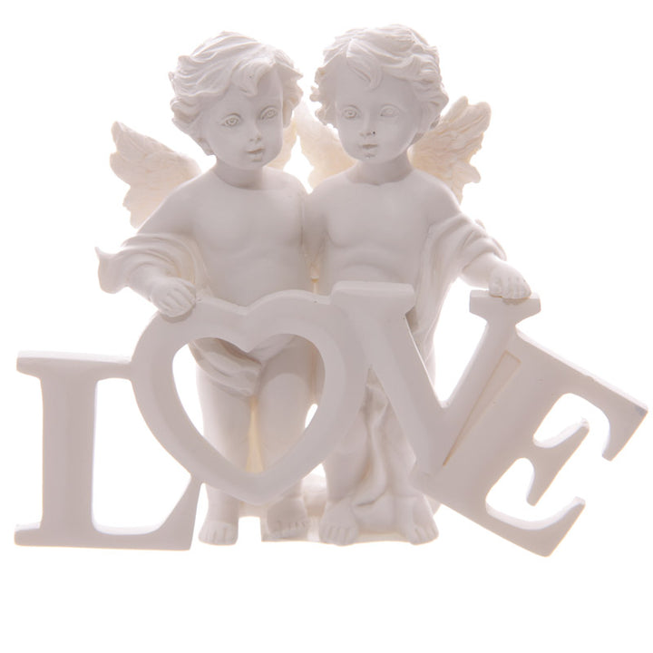 Cherubs Pair Holding LOVE Letters CHE82