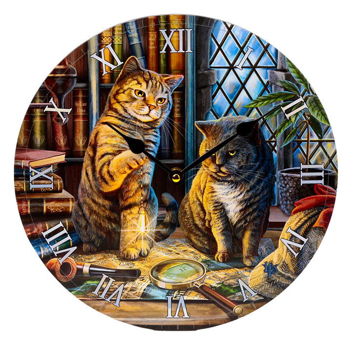 Lisa Parker Purrlock Holmes Cat Picture Clock CLCK03