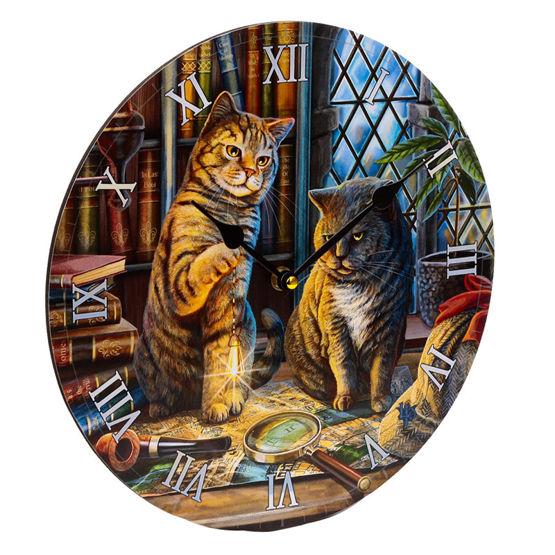 Lisa Parker Purrlock Holmes Cat Picture Clock CLCK03