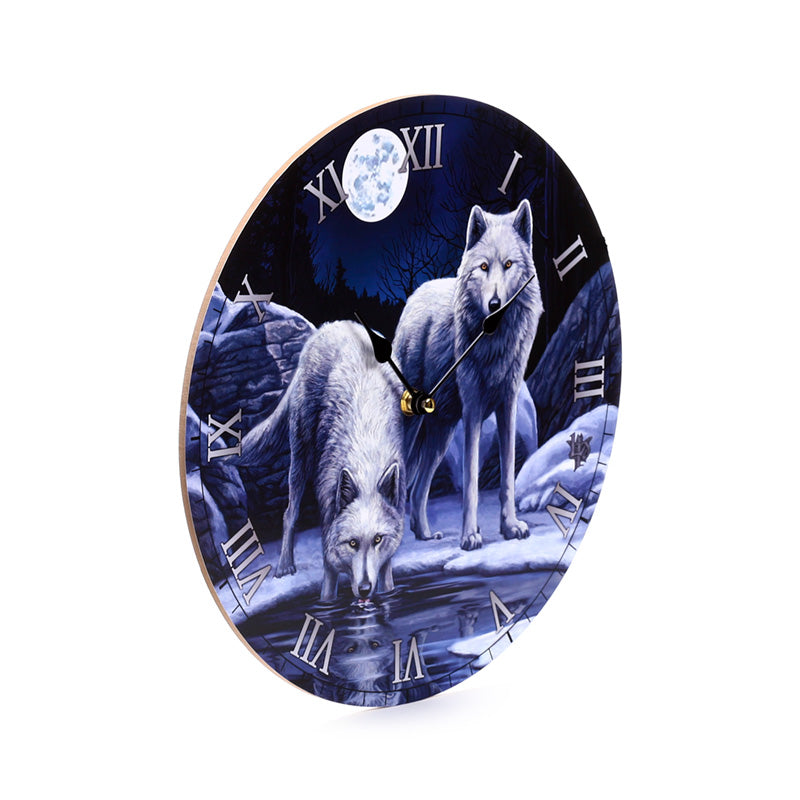 Lisa Parker Warriors of Winter Wolf Picture Clock CLCK31