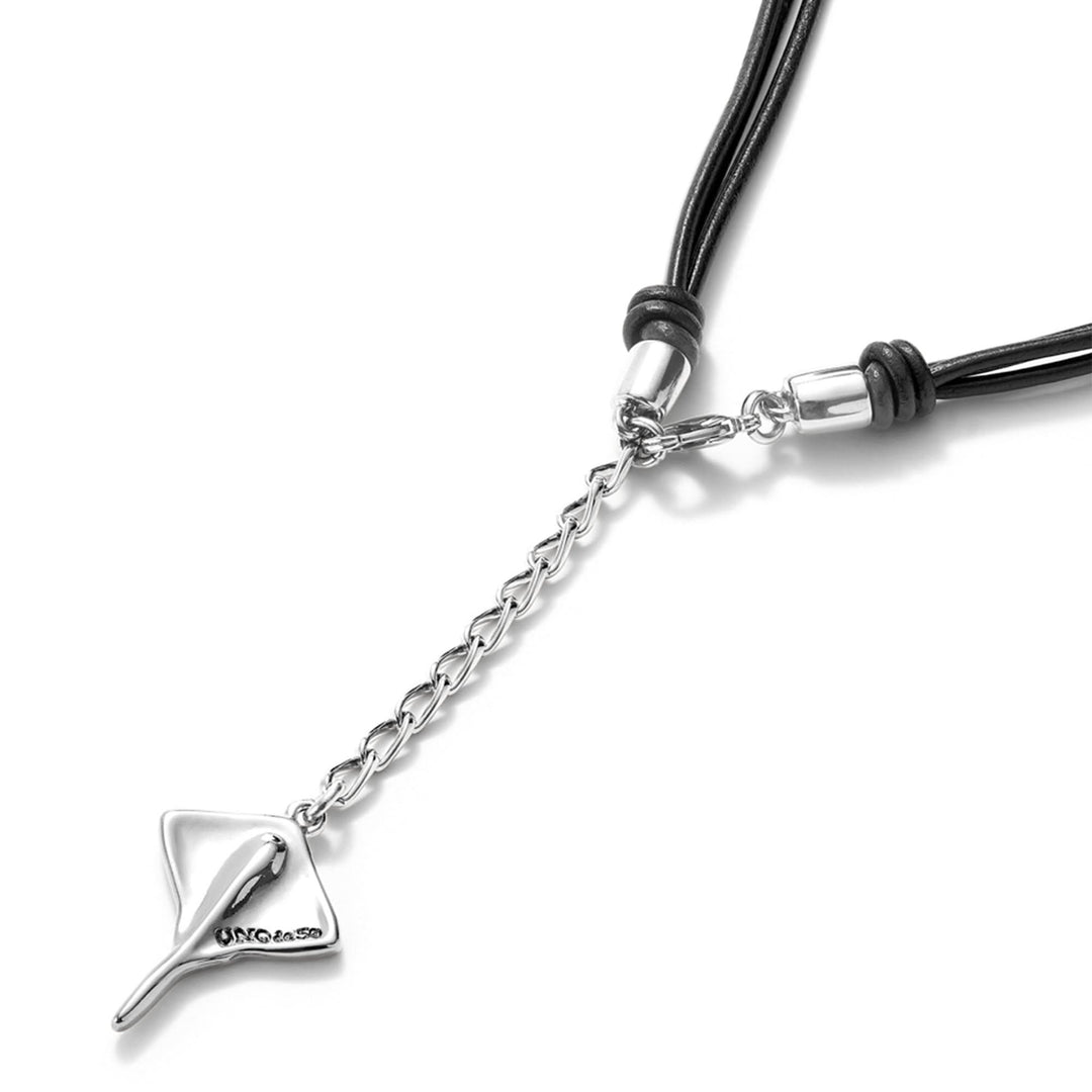 Metal Alloy Sterling Silver Plated Leather Stingray Pendant COL1929MTL000