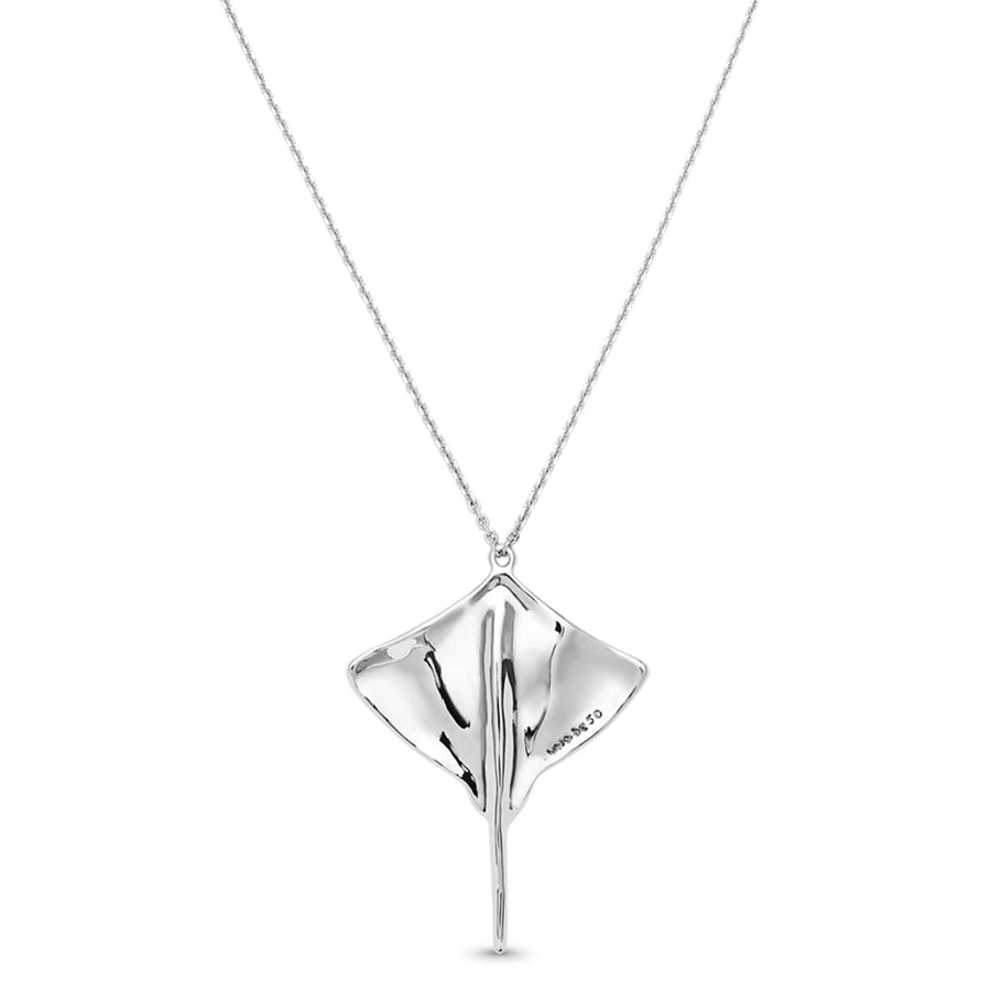 Metal Alloy Sterling Silver Plated Long Chain Stingray Pendant COL1931MTL000