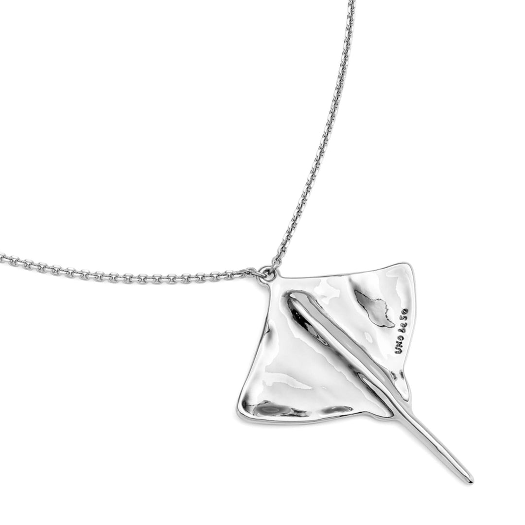 Metal Alloy Sterling Silver Plated Long Chain Stingray Pendant COL1931MTL000