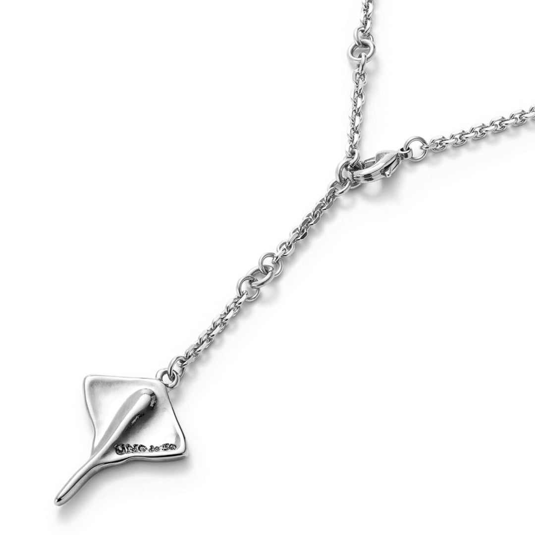 Metal Alloy Sterling Silver Plated Long Chain Stingray Pendant COL1931MTL000