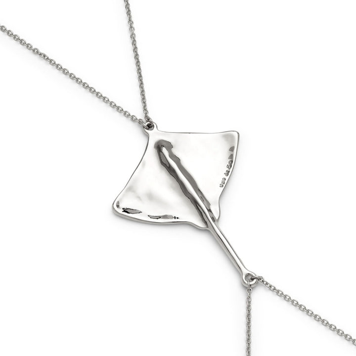 Metal Alloy Sterling Silver Plated Body Chain Stingray Pendant COL1932MTL000