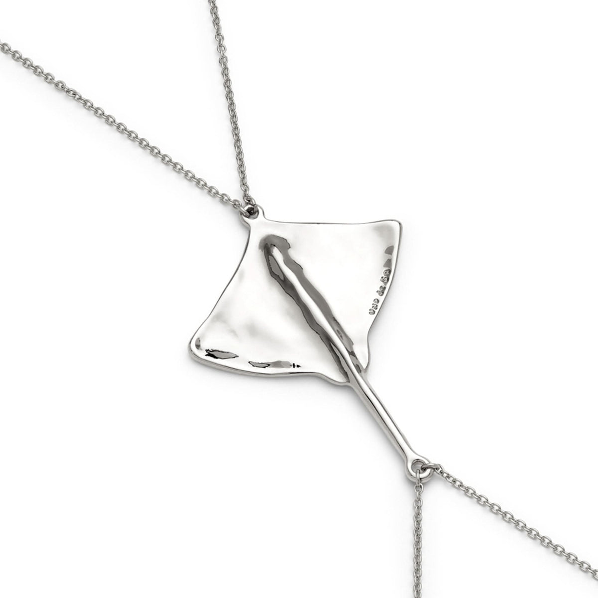 Metal Alloy Sterling Silver Plated Body Chain Stingray Pendant COL1932MTL000