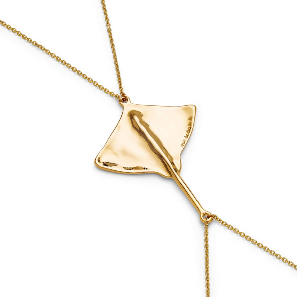 Metal Alloy 18K Gold Plated Body Chain Stingray Pendant COL1932ORO000