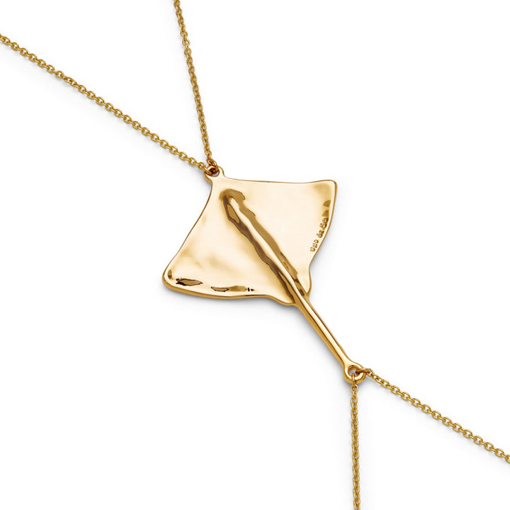 Metal Alloy 18K Gold Plated Body Chain Stingray Pendant COL1932ORO000