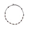 Silver Sterling Plated And Wood Beaded Leather Necklace COL2025MARMTL