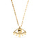 Metal Alloy Gold 18K Big Eye Detail Long Necklace COL2034ORO000