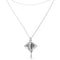 Metal Alloy Sterling Silver Plated Double Short Chain Stingray Pendant COL2043MTL000