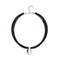 Leather Big Sterling Silver Alloy Plated Ball Necklace COL2046MARMTL