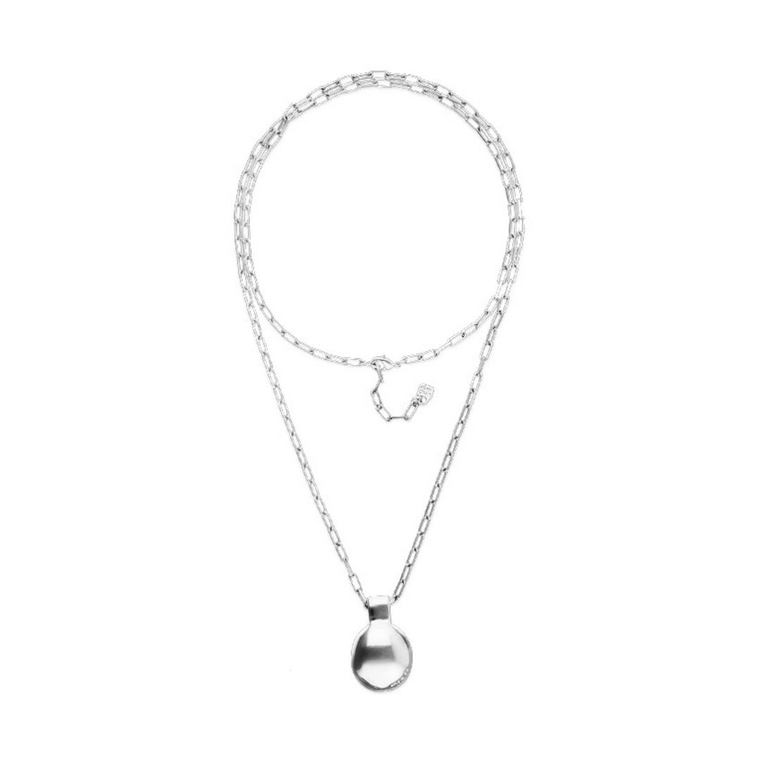 Sterling Silver Long Metal Alloy Long Big Ball Necklace COL2050MTL000