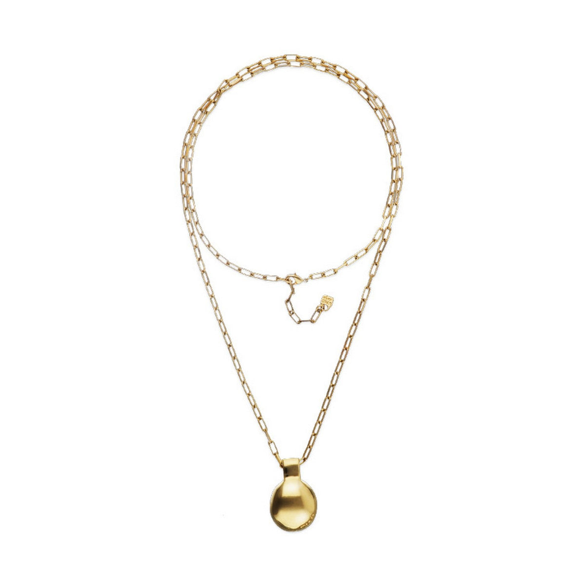 18K Gold Plated Metal Alloy Long Big Ball Necklace COL2050ORO000