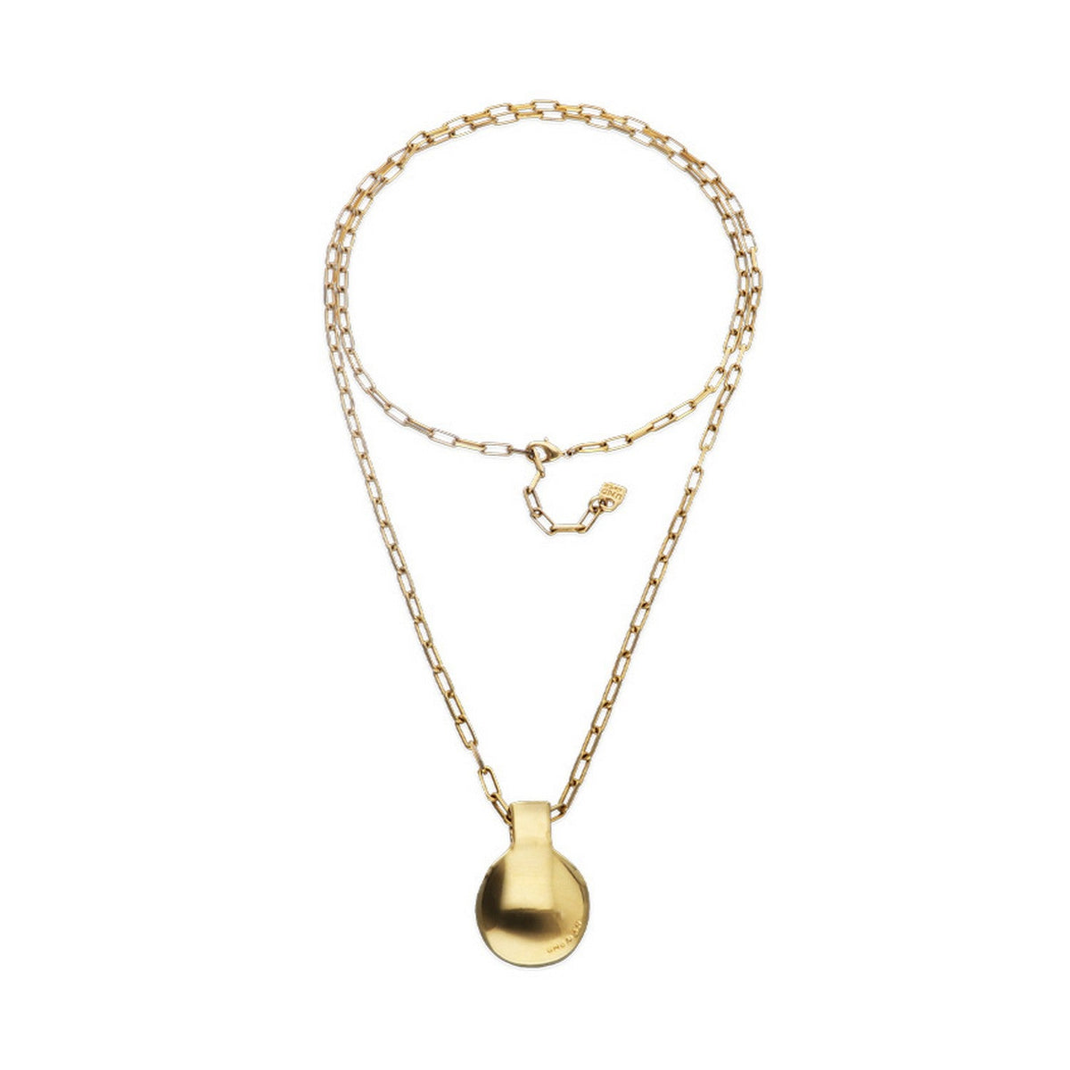 18K Gold Plated Metal Alloy Long Big Ball Necklace COL2050ORO000