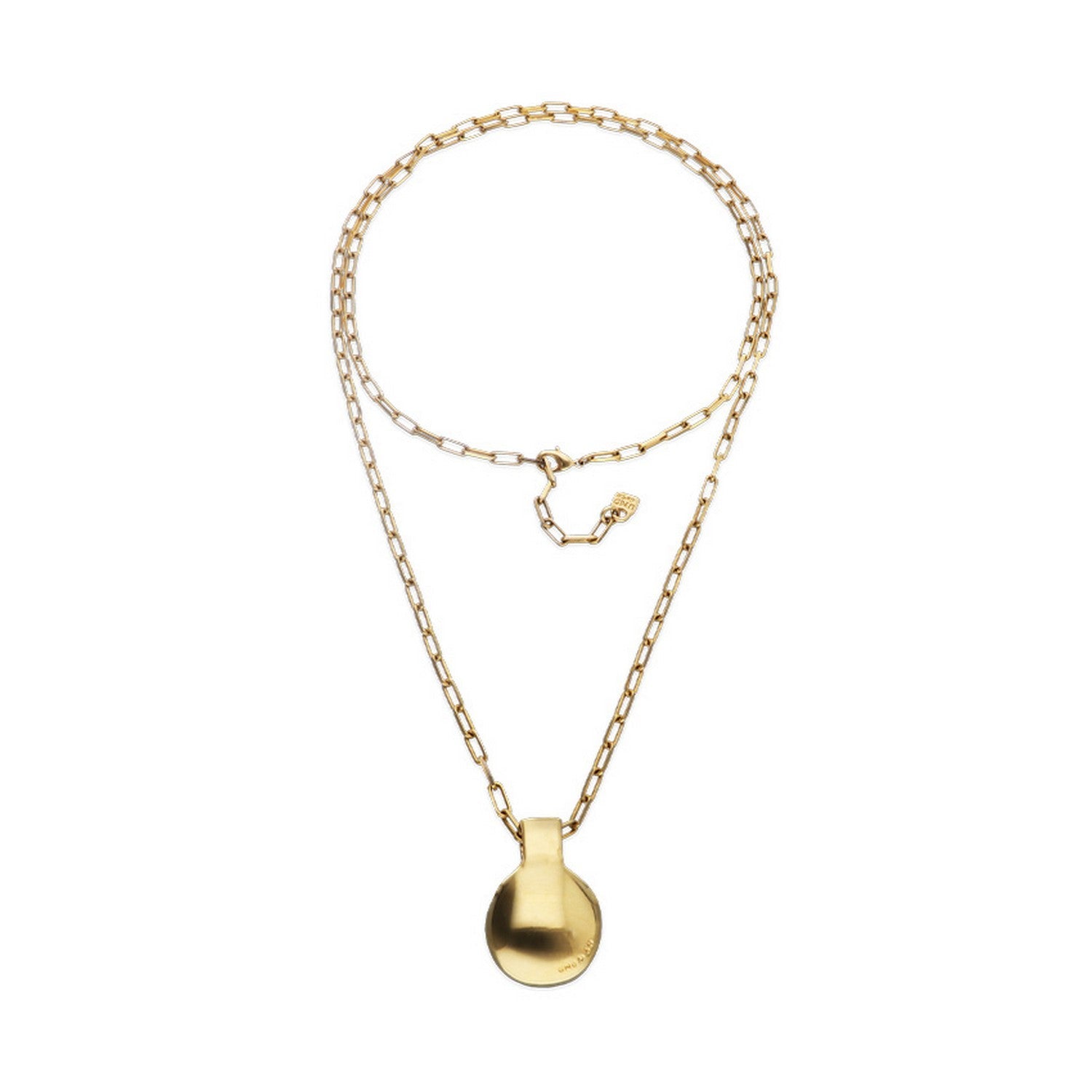 18K Gold Plated Metal Alloy Long Big Ball Necklace COL2050ORO000